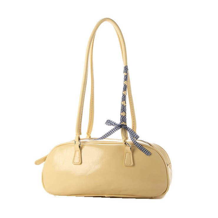 イエロー | ショルダーバッグ レザー調 リボン付き | STYLEBLOCK