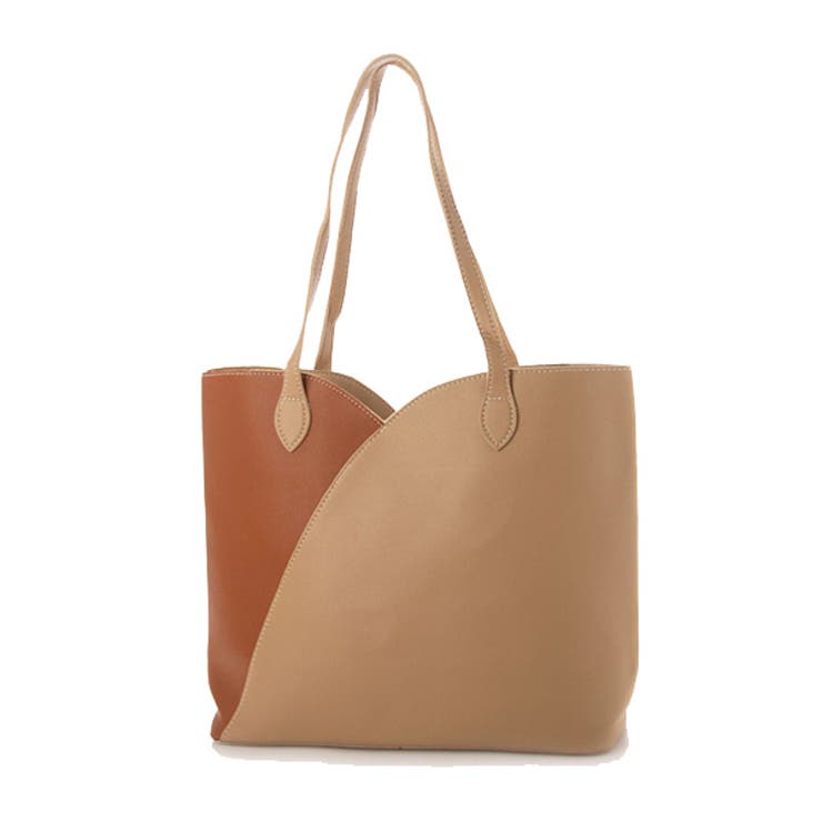 カーキ | ショルダーバッグ トートバッグ バイカラー | STYLEBLOCK