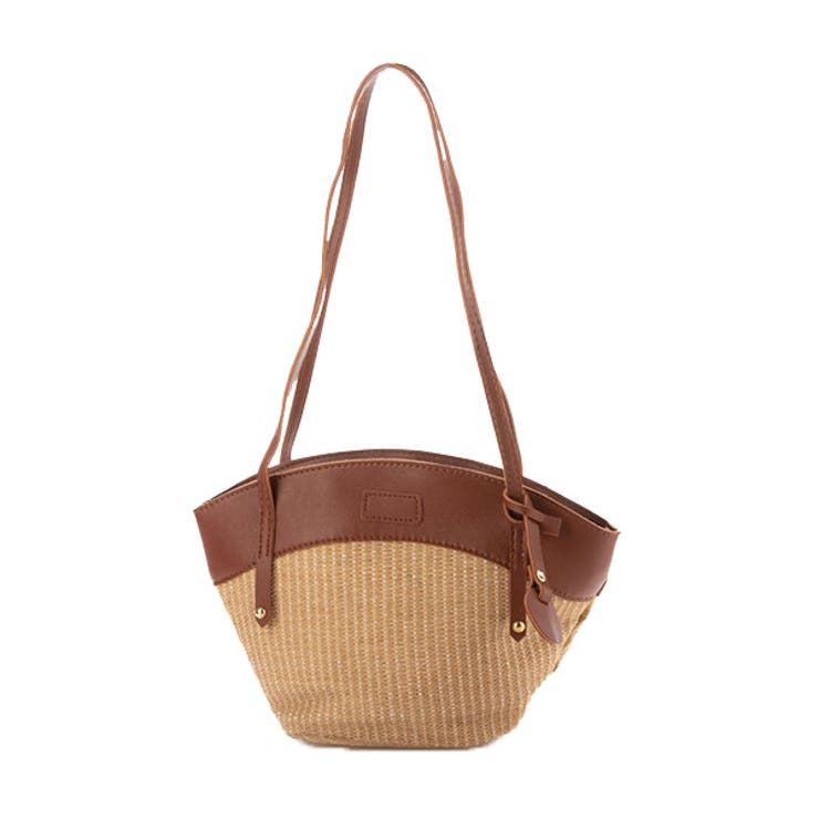 ブラウン | かごバッグ ショルダーバッグ PUレザー | STYLEBLOCK