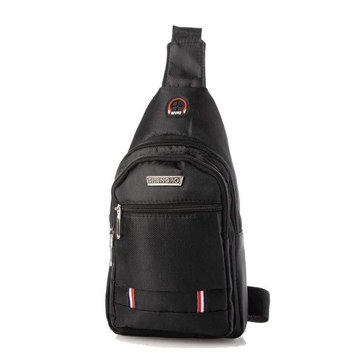 ブラック | ショルダーバッグ ボディバッグ イヤホンホール付き | Style Block MEN
