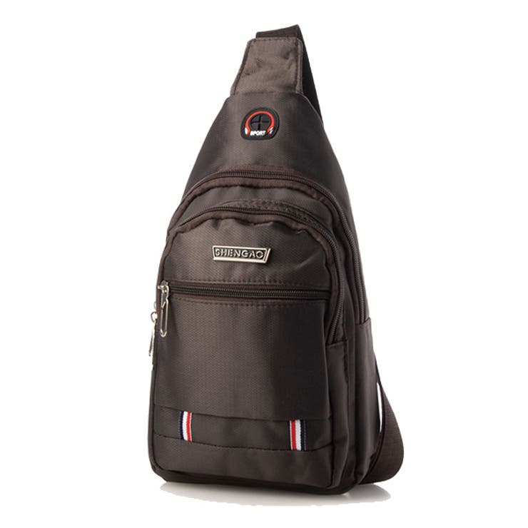 ブラウン | ショルダーバッグ ボディバッグ イヤホンホール付き | Style Block MEN
