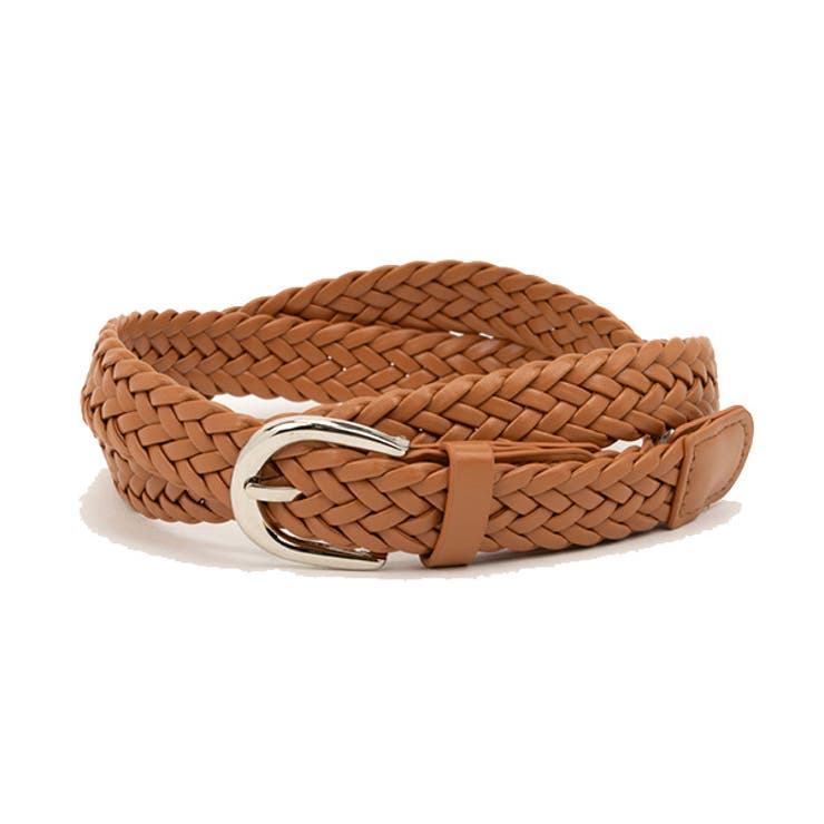 ブラウン | ベルト 編み込みデザイン 合成皮革 | STYLEBLOCK