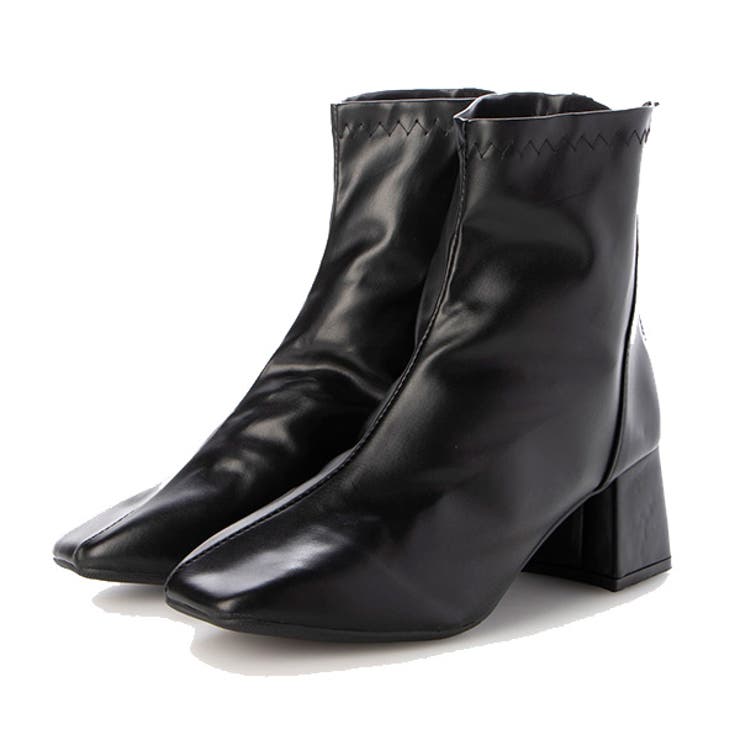 ブラック | ショートブーツ ブーツ 太ヒール | STYLEBLOCK