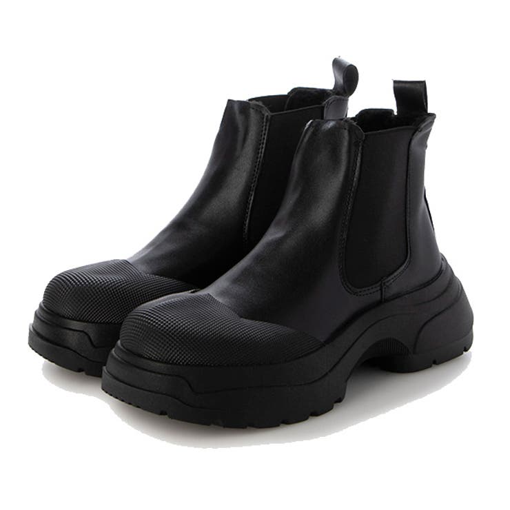 ブラック | サイドゴアブーツ ショートブーツ 太めヒール | STYLEBLOCK