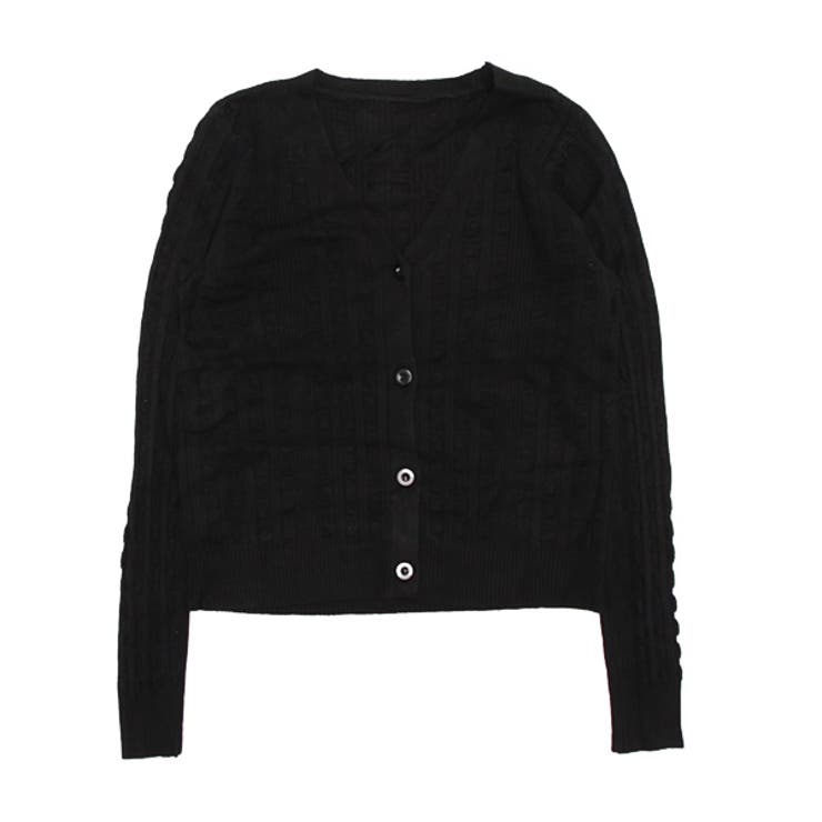ブラック | ニットカーディガン カーディガン Vネック | STYLEBLOCK
