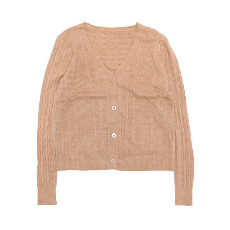 カーキ | ニットカーディガン カーディガン Vネック | STYLEBLOCK