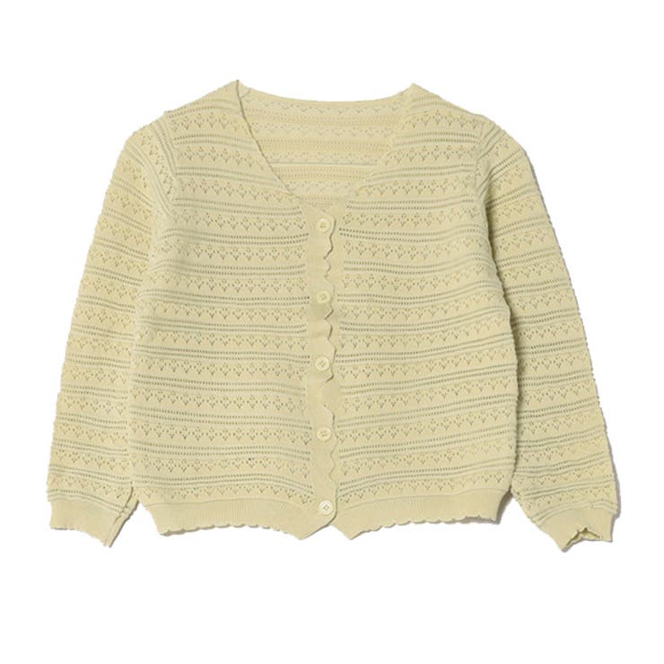 グリーン | ニットカーディガン カーディガン 透かし編み | STYLEBLOCK