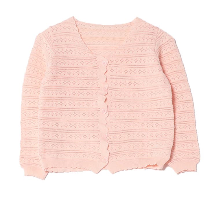 ピンク | ニットカーディガン カーディガン 透かし編み | STYLEBLOCK