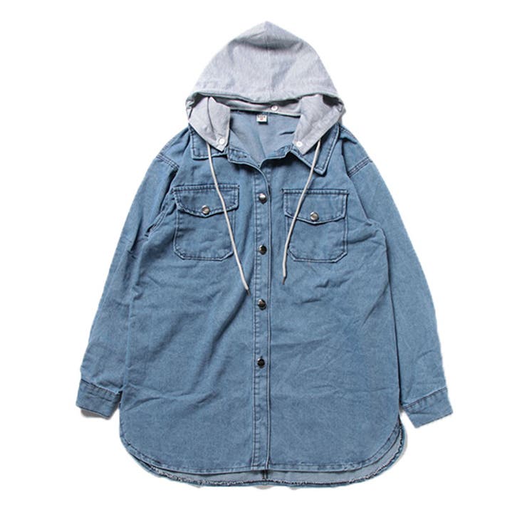 ブルー | デニムジャケット Gジャン フード付き | STYLEBLOCK