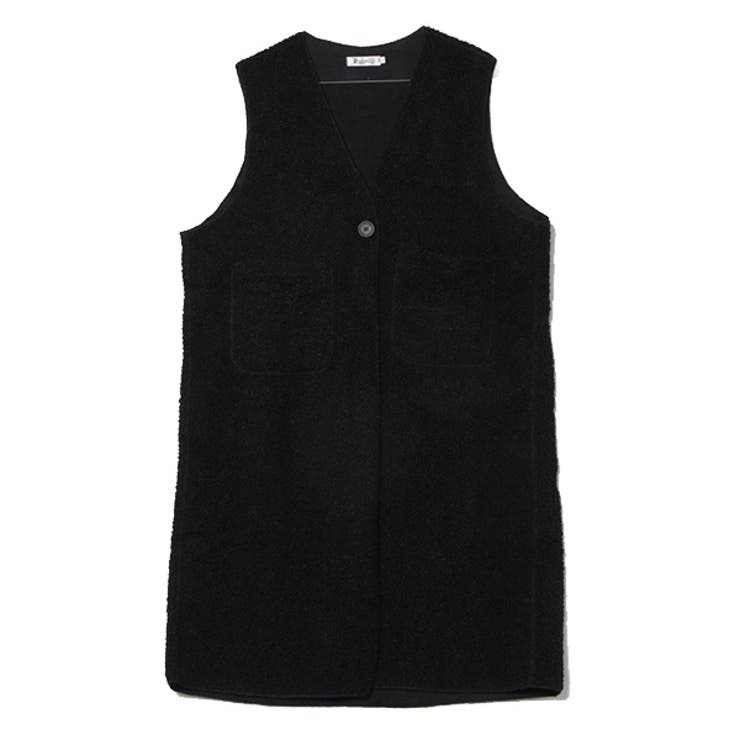 ブラック | ベスト ボアベスト ノーカラー | STYLEBLOCK