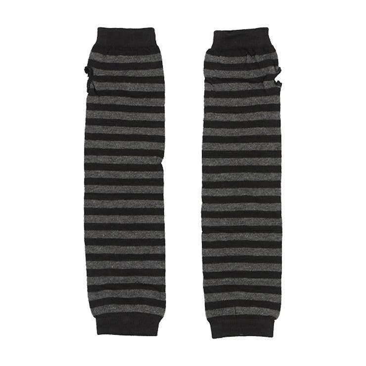 ブラック×グレー | アームウォーマー アームカバー 指穴 | STYLEBLOCK