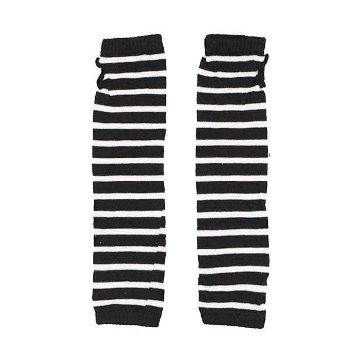 ブラック×ホワイト | アームウォーマー アームカバー 指穴 | STYLEBLOCK