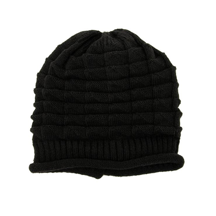 ブラック | ニットキャップ ビーニー 無地 | STYLEBLOCK
