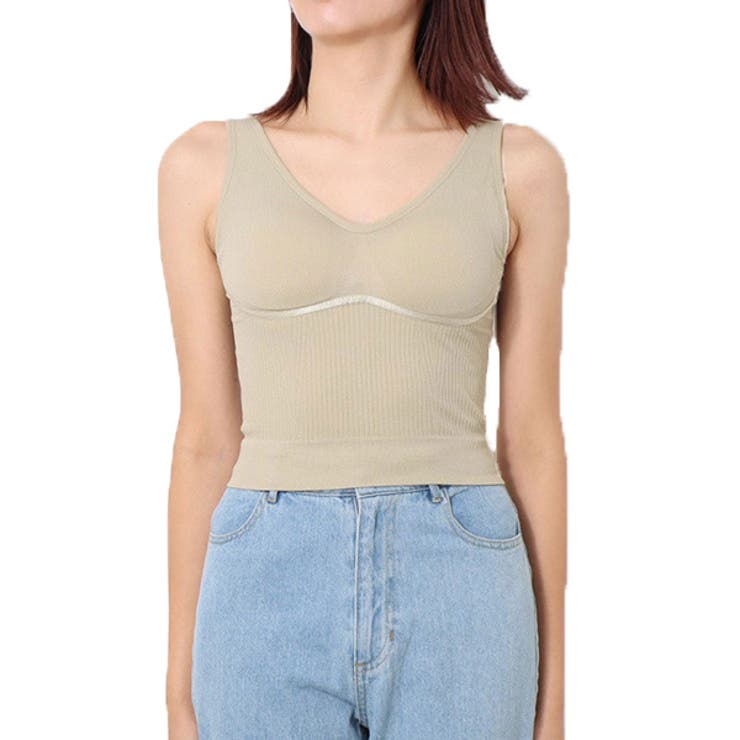 グリーン | インナー タンクトップ パッド付き | STYLEBLOCK