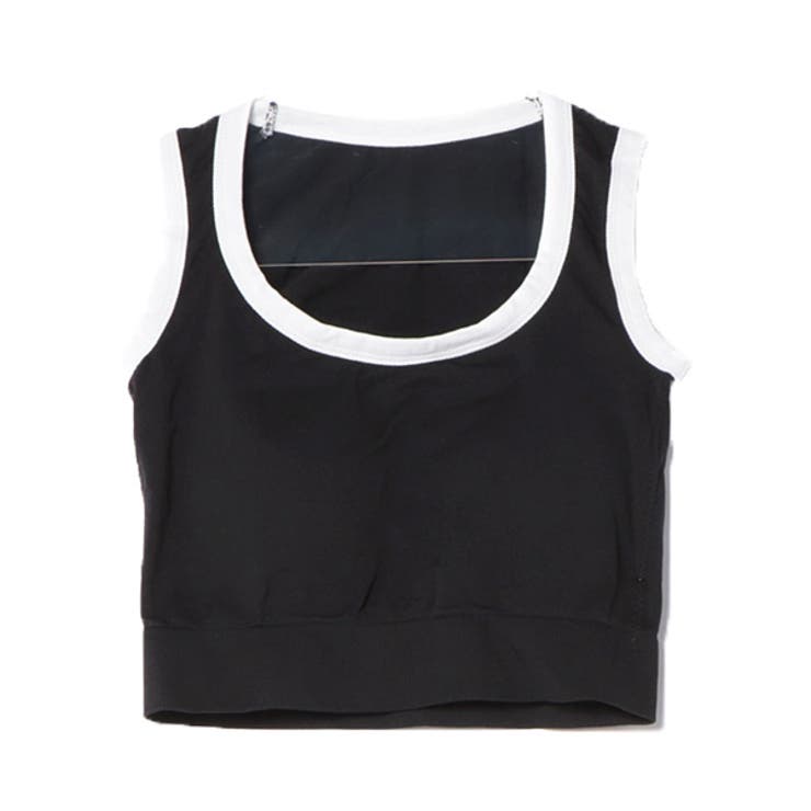 ブラック | タンクトップ カットソー パイピング | STYLEBLOCK