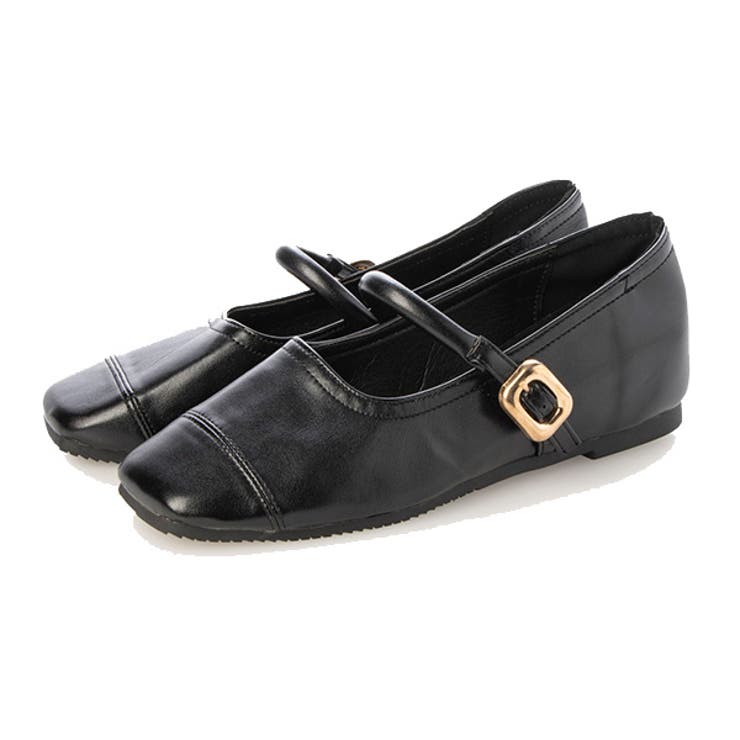 ブラック | パンプス フラットパンプス ストラップ | STYLEBLOCK