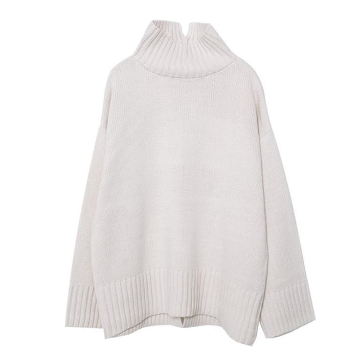 アイボリー | ニット セーター タートルネック | STYLEBLOCK