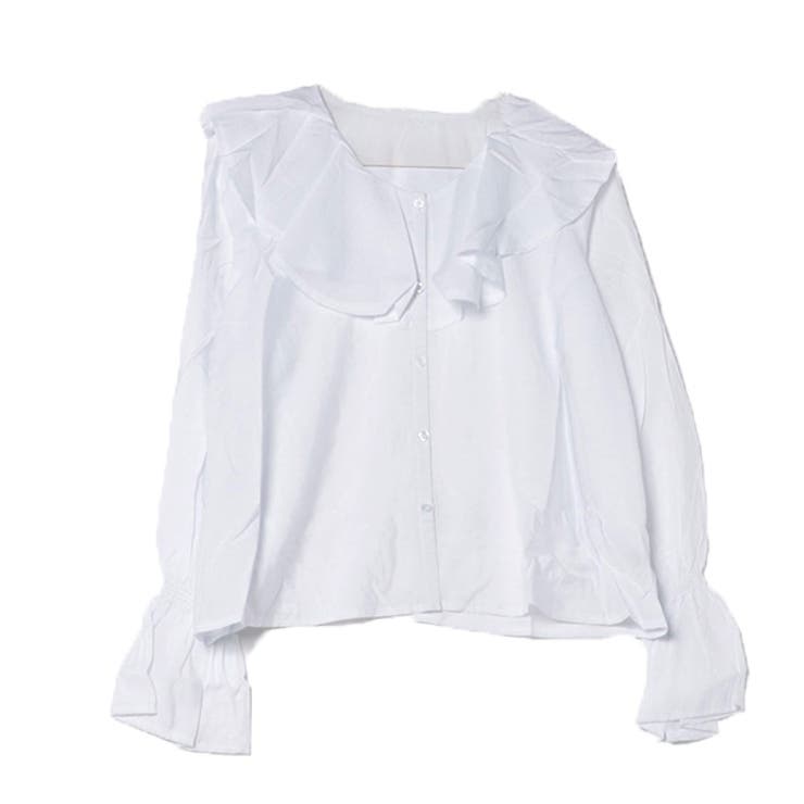 オフホワイト | シャツ ブラウス フリルカラー | STYLEBLOCK