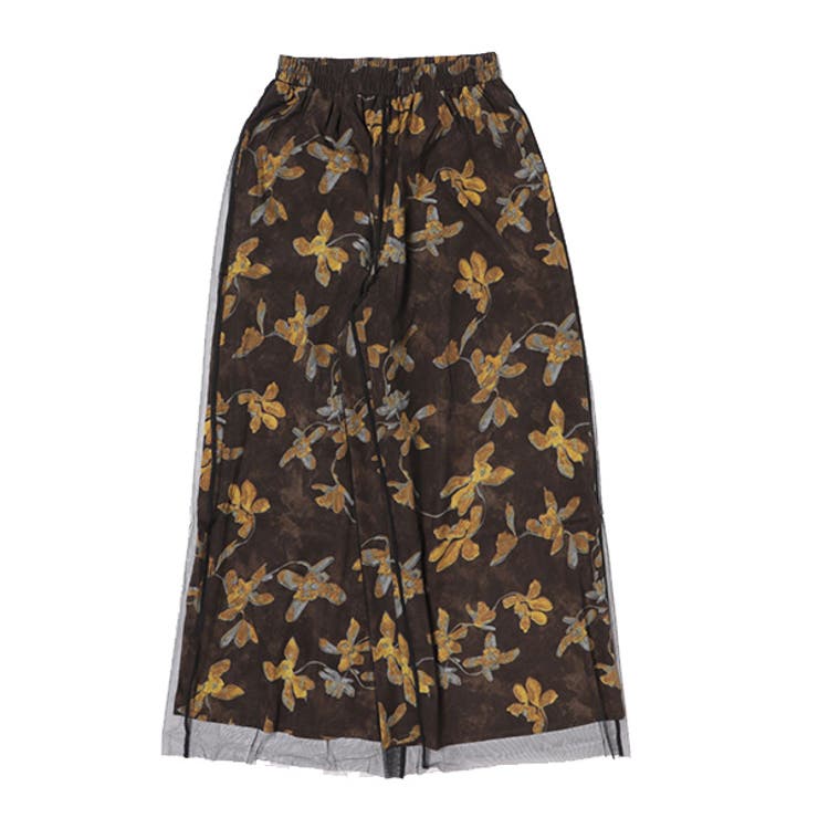 ブラウン | ロングパンツ パンツ 花柄 | STYLEBLOCK