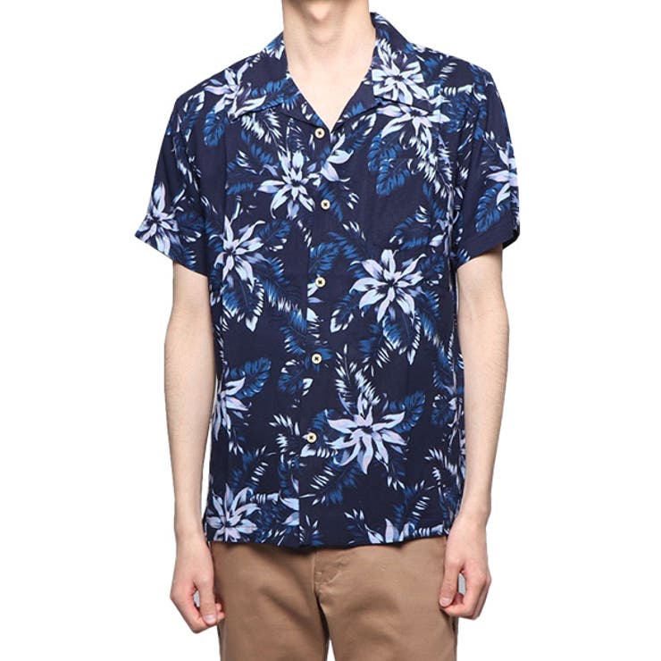 ネイビーD | アロハシャツ 開襟シャツ オープンカラーシャツ | Style Block MEN