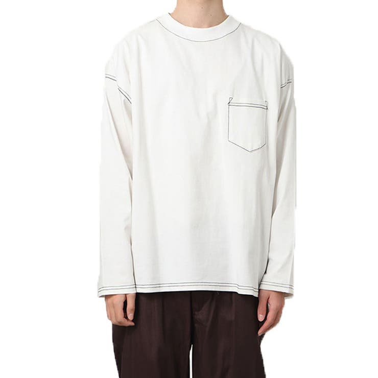 ホワイト×ブラック | Tシャツ カットソー ロンT | Style Block MEN