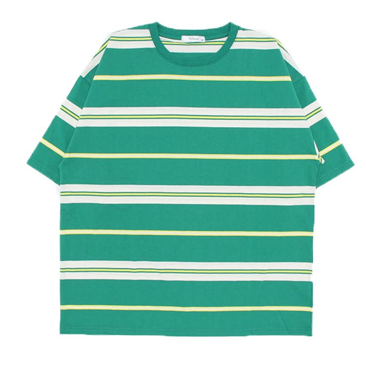 ROTOL ボーダーTシャツ　グリーン ROTOL | ロトル | TWIST TEE - BORDER ボーダー