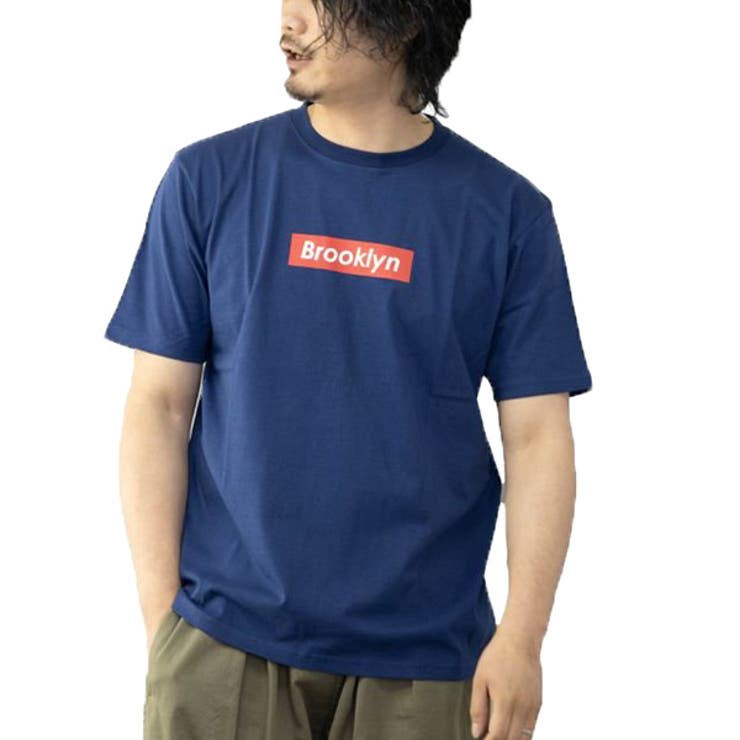 ネイビー | Tシャツ カットソー ロゴ | Style Block MEN
