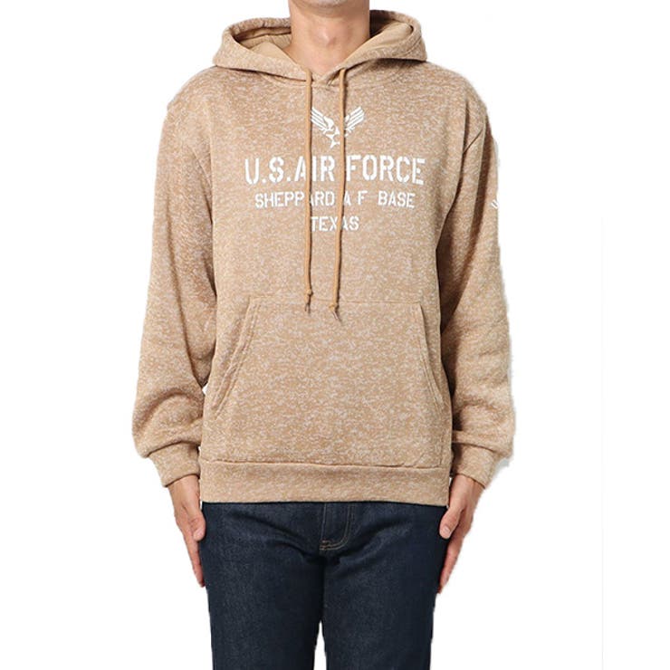 USAIRFORCE杢ベージュ | パーカー プルパーカー ニットフリース | Style Block MEN