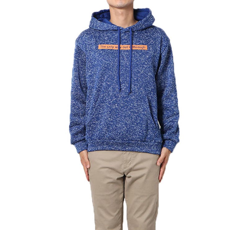 Theonlyway杢ブルー | パーカー プルパーカー ニットフリース | Style Block MEN