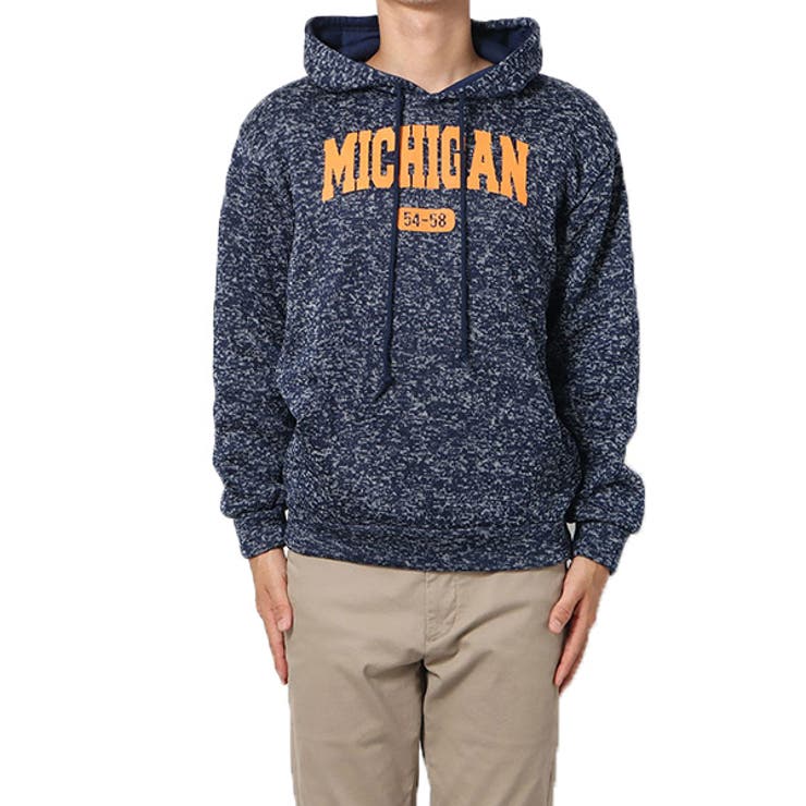 MICHIGAN杢ネイビー | パーカー プルパーカー ニットフリース | Style Block MEN