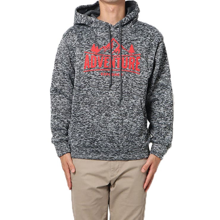 ADVENTURE杢チャコール | パーカー プルパーカー ニットフリース | Style Block MEN
