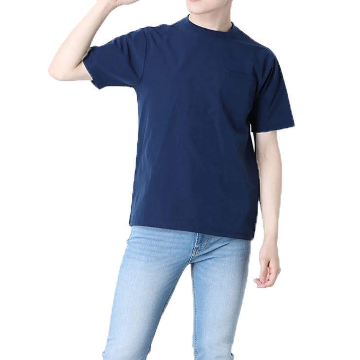Tシャツ・カットソー STONE  Men Tops 6100020S0060V0020 Blue REGULAR BRUSHED-COTTON T-SHIRT - INDIGO BLUE | COS