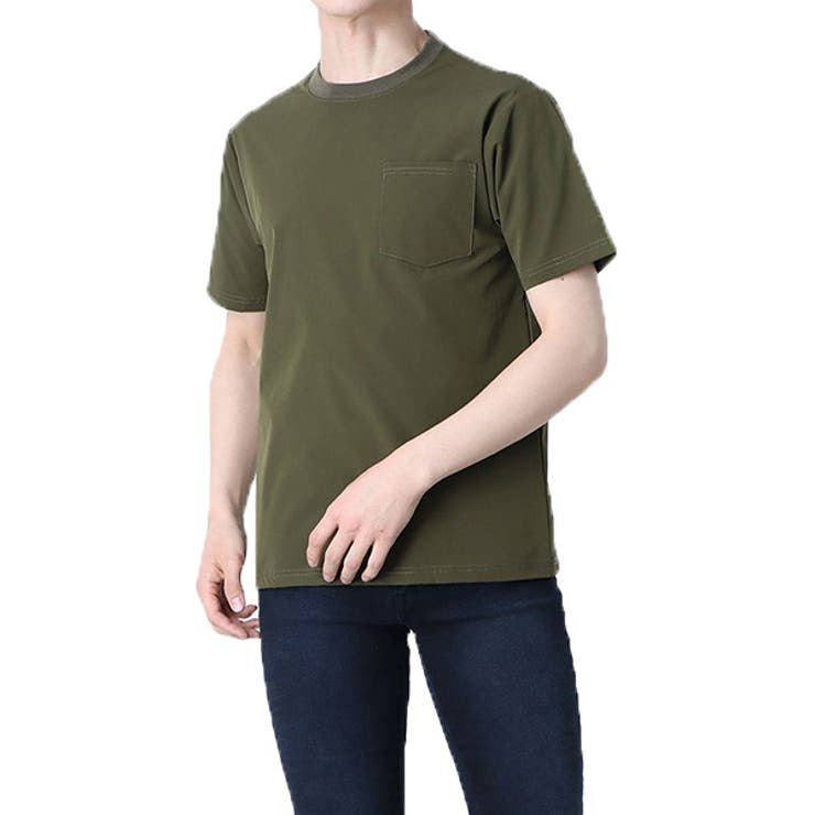 カーキ | Tシャツ カットソー 無地 | Style Block MEN