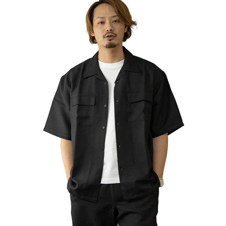 ブラック | シャツ 半袖 5分袖 | Style Block MEN