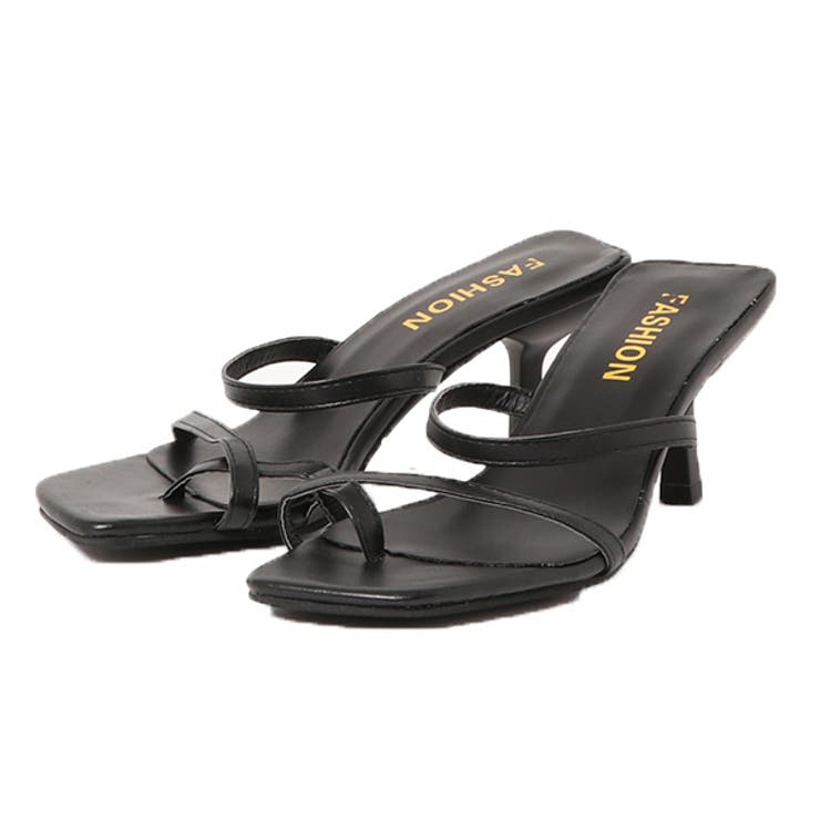 ブラック | ヒールサンダル ストラップサンダル ピンヒール | STYLEBLOCK