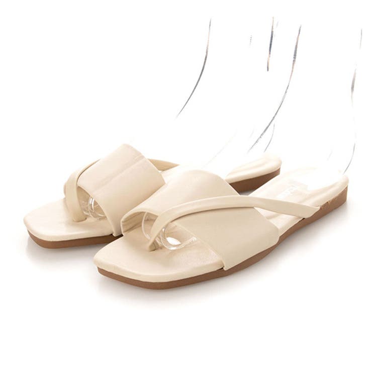 ベージュ | フラットサンダル ぺたんこ ストラップ | STYLEBLOCK