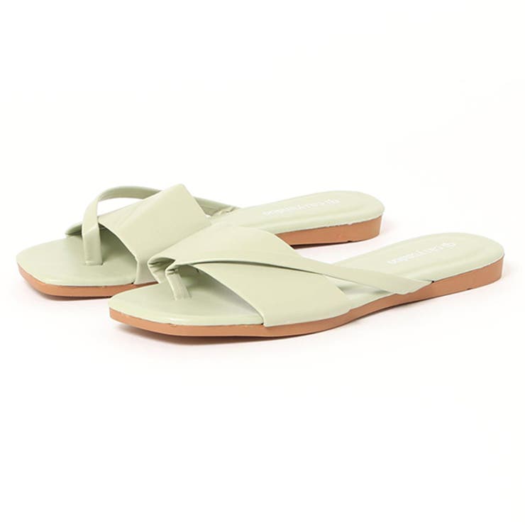 グリーン | フラットサンダル ぺたんこ ストラップ | STYLEBLOCK