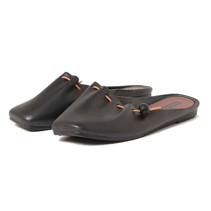 ブラック | ミュール フラットサンダル ぺたんこ | STYLEBLOCK