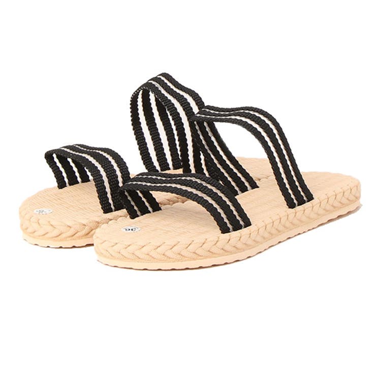 ブラック | サンダル フラットサンダル ダブルベルト | STYLEBLOCK