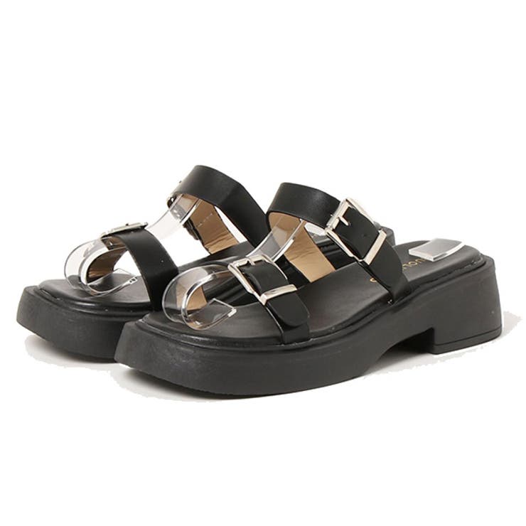 ブラック | サンダル ベルトサンダル 太ヒール | STYLEBLOCK