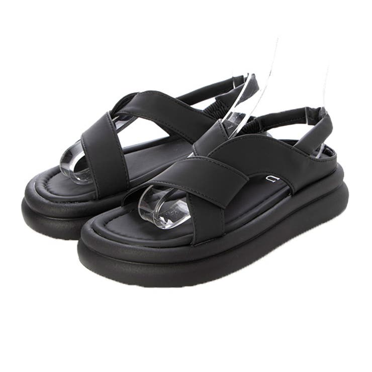 ブラック | サンダル 厚底サンダル 合皮 | STYLEBLOCK