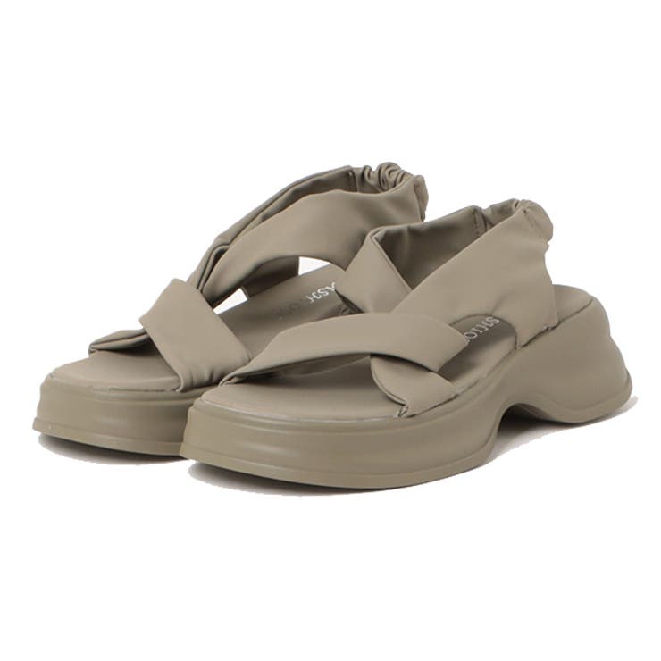 ダークグリーン | サンダル 太ヒール クロスベルト | STYLEBLOCK