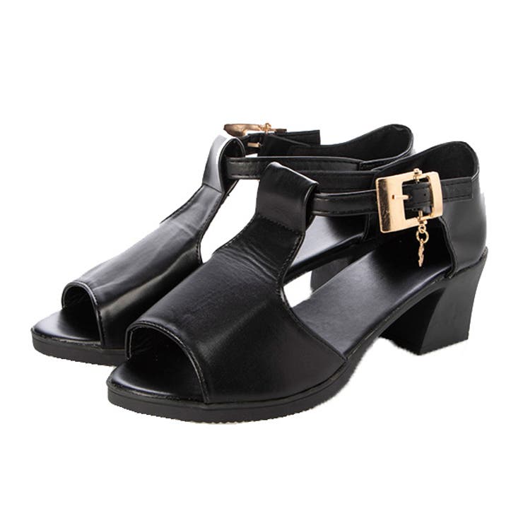 ブラック | サンダル 太ヒール 歩きやすい | STYLEBLOCK