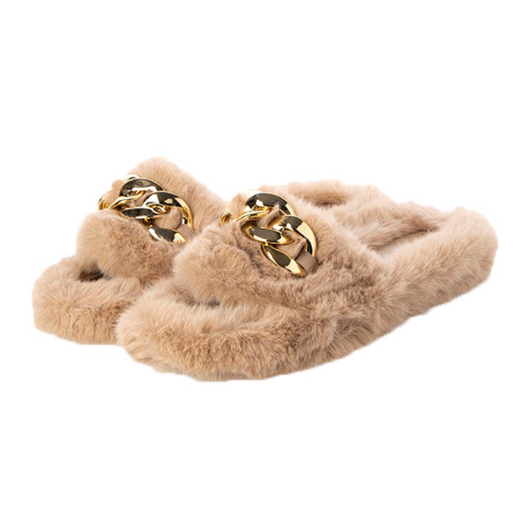 カーキ | サンダル スリッパサンダル ファー | STYLEBLOCK