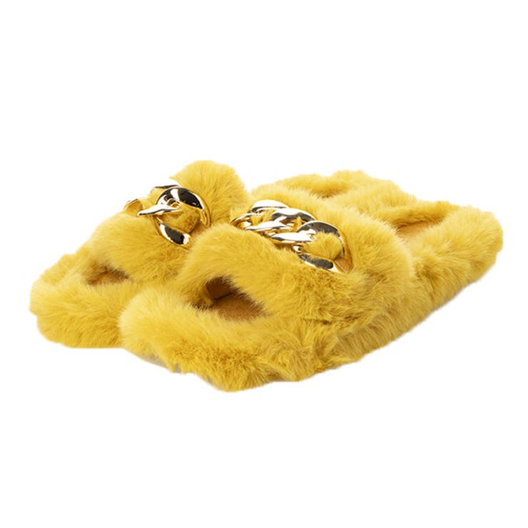 イエロー | サンダル スリッパサンダル ファー | STYLEBLOCK