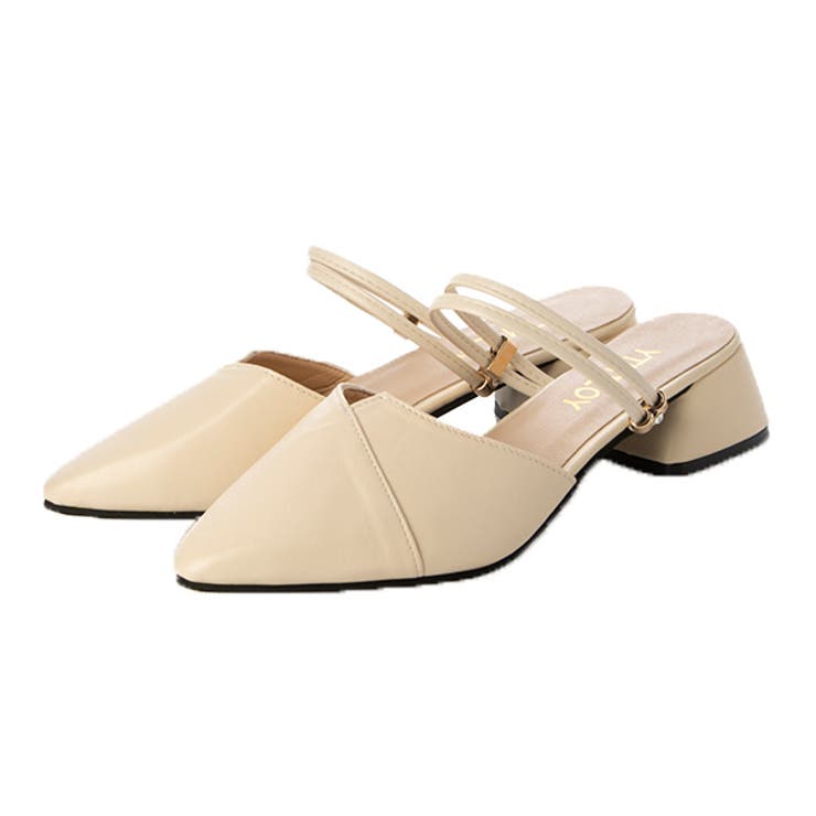 ベージュ | サンダル ストラップサンダル 太ヒール | STYLEBLOCK