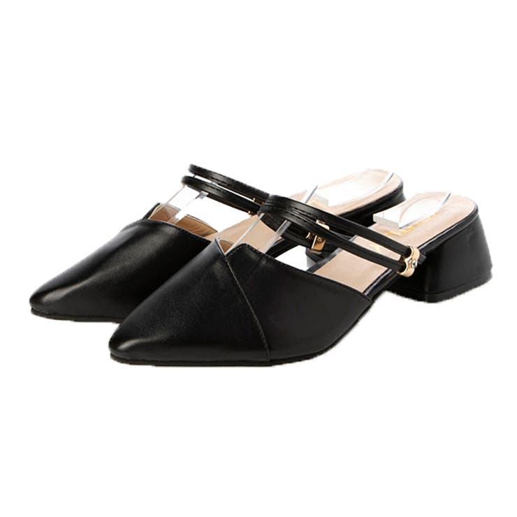 ブラック | サンダル ストラップサンダル 太ヒール | STYLEBLOCK