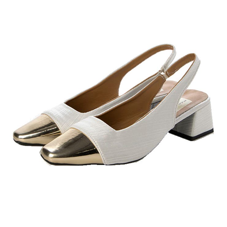 オフホワイト | パンプス ポインテッドトゥ バックストラップ | STYLEBLOCK