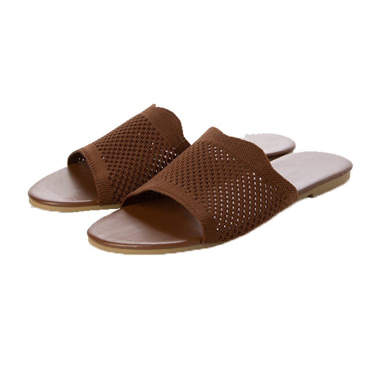 ダークブラウン | サンダル フラット スリッパ | STYLEBLOCK