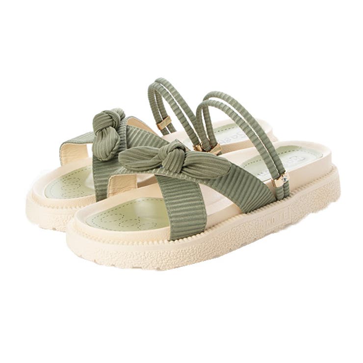 グリーン | サンダル 厚底サンダル クロスベルト | STYLEBLOCK